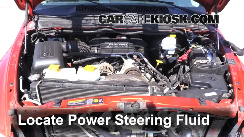 2005 Dodge Ram 1500 SLT 5.7L V8 Standard Cab Pickup (2 Door) Power Steering Fluid Check Fluid Level